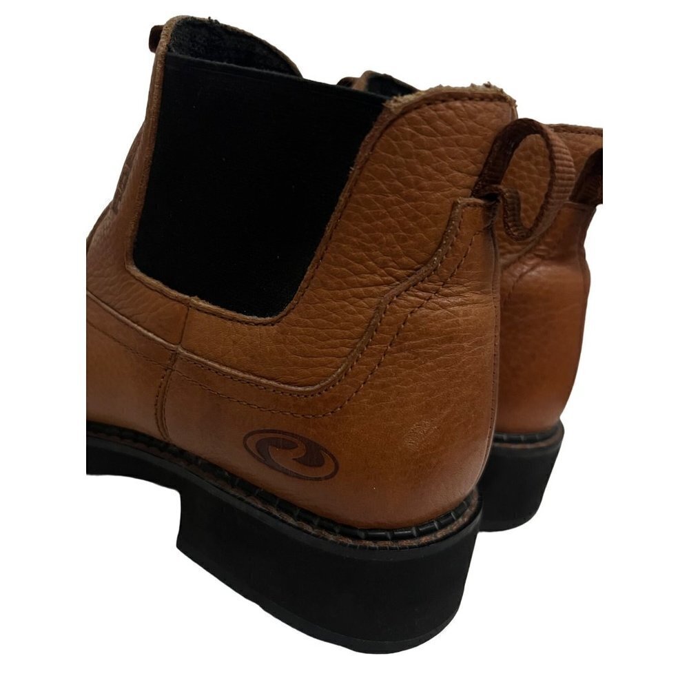 Roper Mens Brown Leather Lucas Ankle Boots US 10.5 Pull On Non Slip Comfort New - Picture 6 of 14